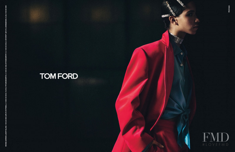 Barbara Valente featured in  the Tom Ford advertisement for Spring/Summer 2022