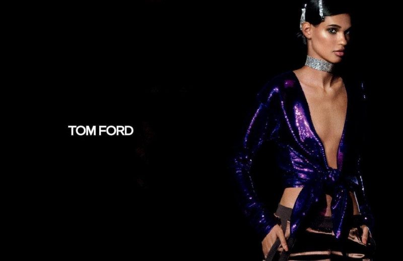 Barbara Valente featured in  the Tom Ford advertisement for Spring/Summer 2022