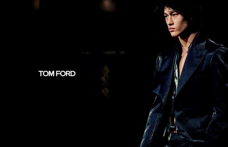 Mathieu Simoneau featured in  the Tom Ford advertisement for Spring/Summer 2022