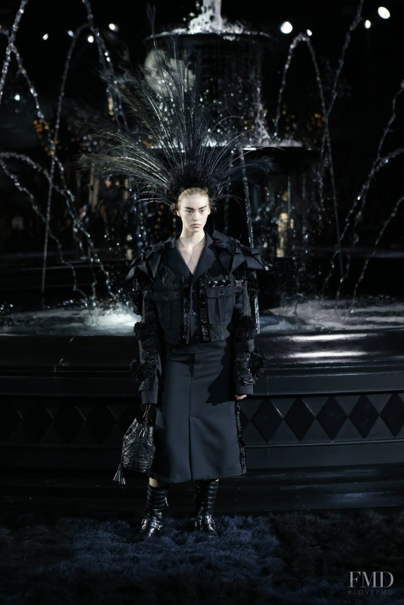 Ondria Hardin featured in  the Louis Vuitton fashion show for Spring/Summer 2014