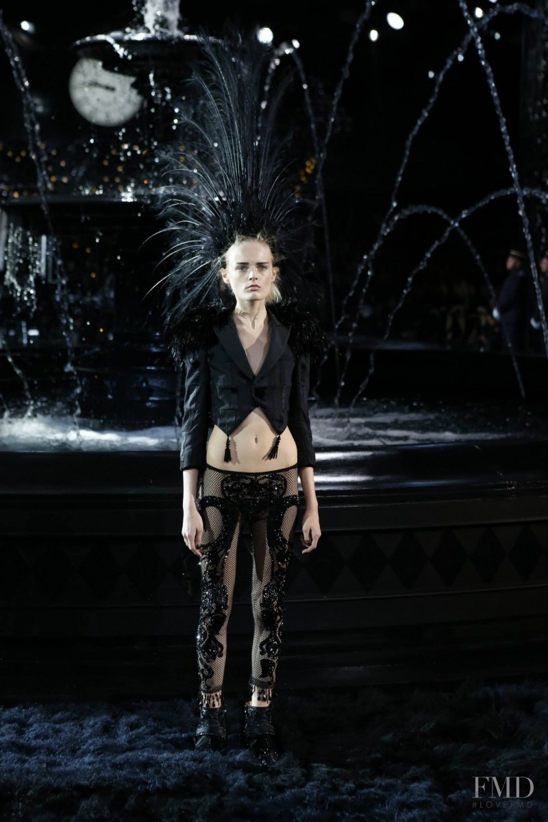 Hanne Gaby Odiele featured in  the Louis Vuitton fashion show for Spring/Summer 2014
