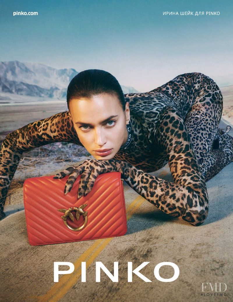 Irina Shayk featured in  the Pinko advertisement for Spring/Summer 2022