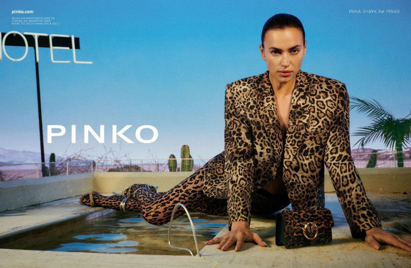 Irina Shayk featured in  the Pinko advertisement for Spring/Summer 2022