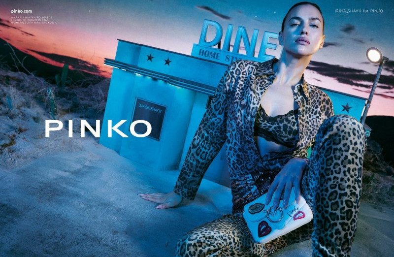 Irina Shayk featured in  the Pinko advertisement for Spring/Summer 2022