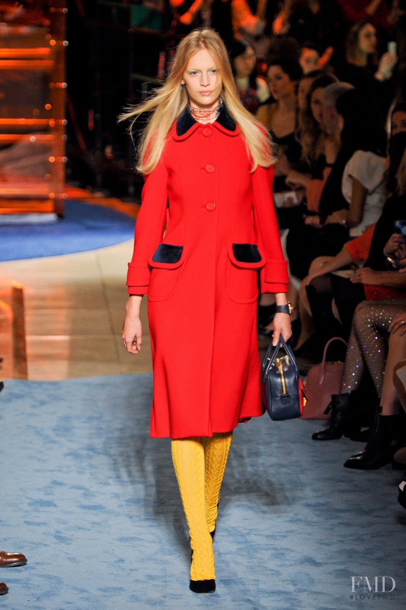 Vanessa Axente featured in  the Miu Miu fashion show for Spring/Summer 2014