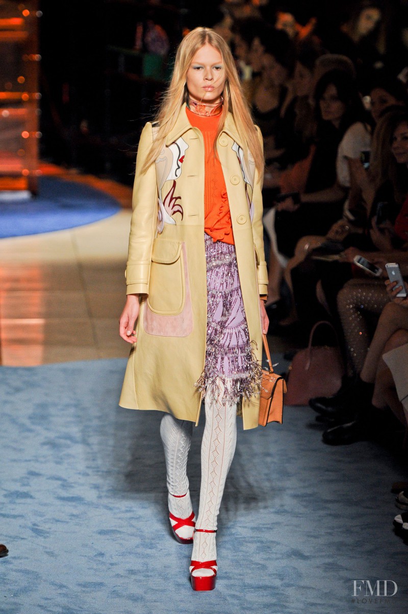 Anna Ewers featured in  the Miu Miu fashion show for Spring/Summer 2014