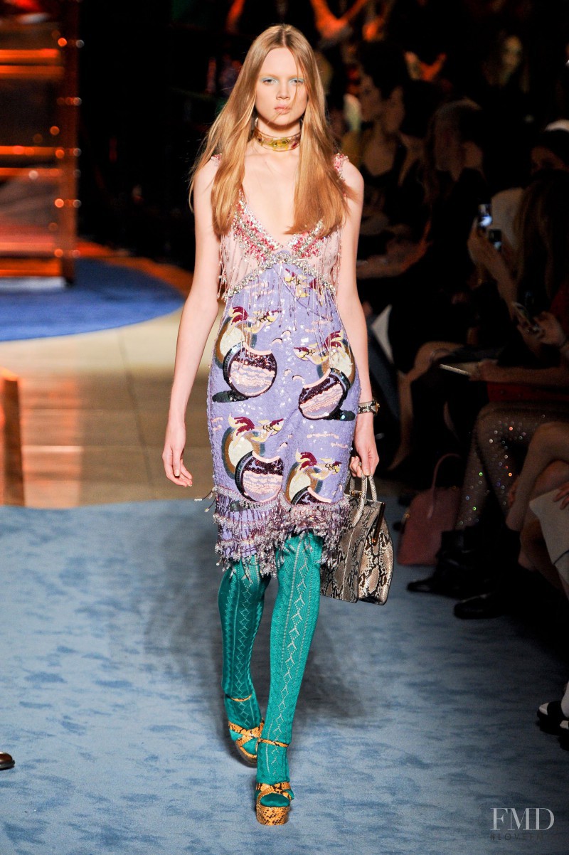 Holly Rose Emery featured in  the Miu Miu fashion show for Spring/Summer 2014