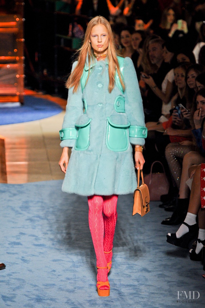 Elisabeth Erm featured in  the Miu Miu fashion show for Spring/Summer 2014