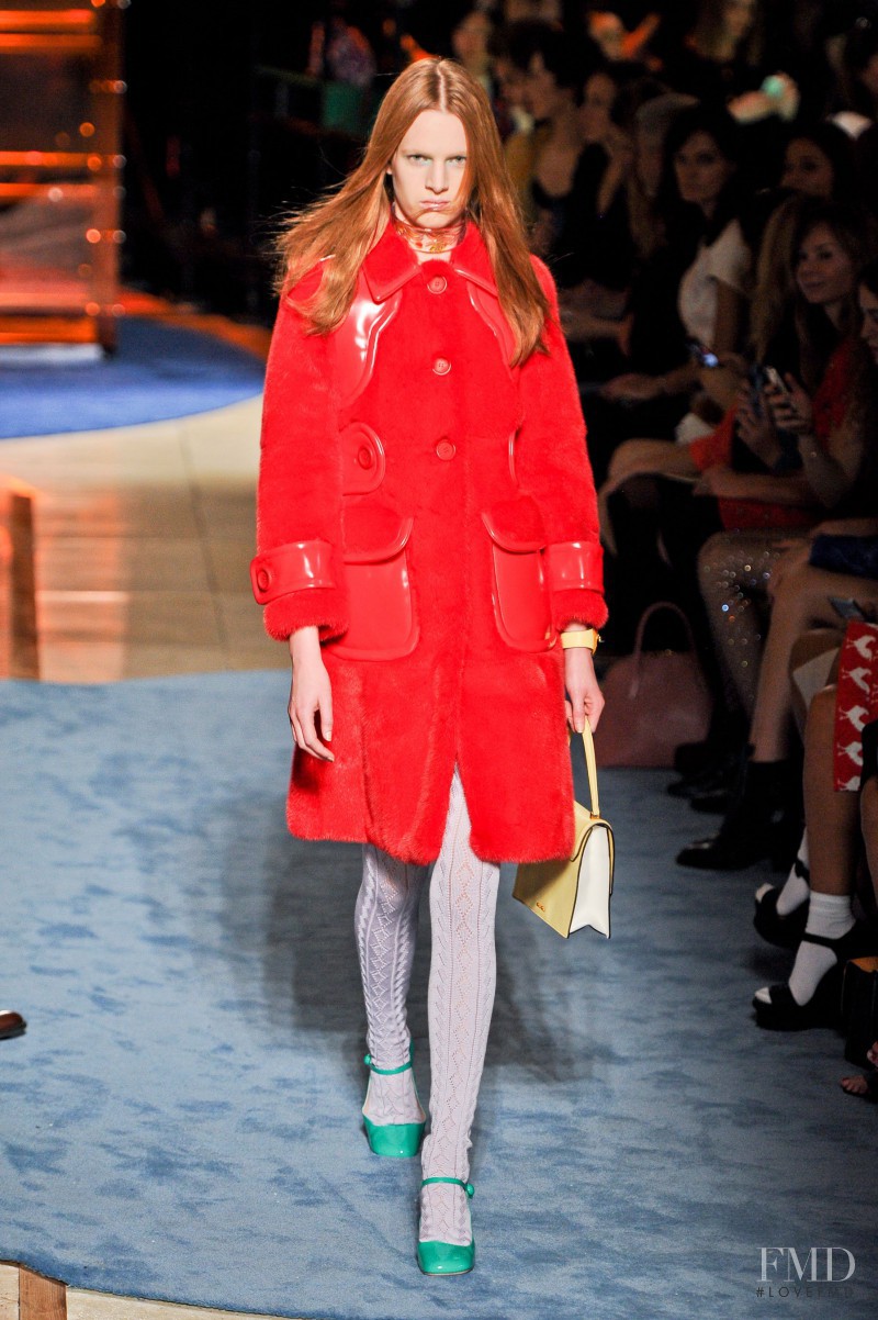 Ashleigh Good featured in  the Miu Miu fashion show for Spring/Summer 2014