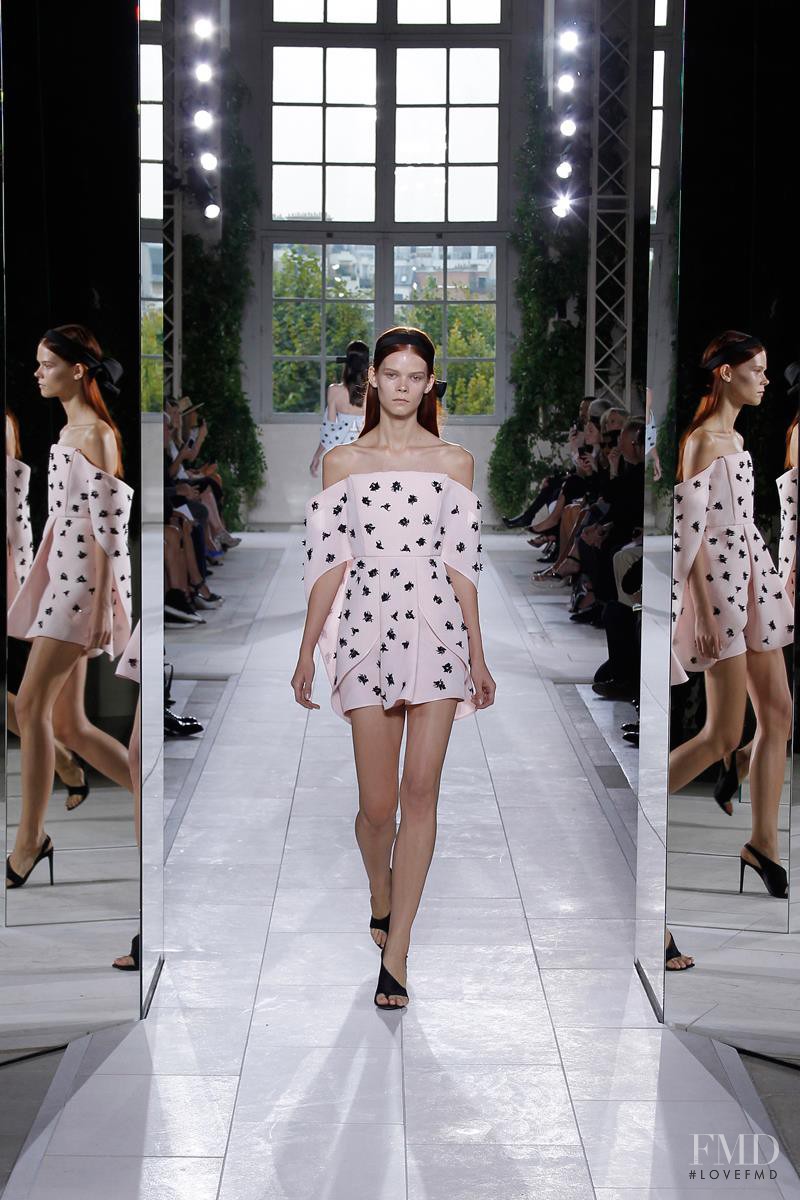 Irina Kravchenko featured in  the Balenciaga fashion show for Spring/Summer 2014