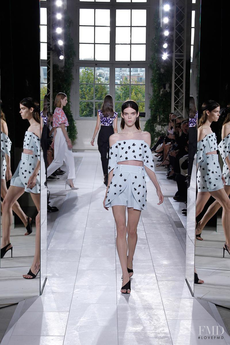 Meghan Collison featured in  the Balenciaga fashion show for Spring/Summer 2014
