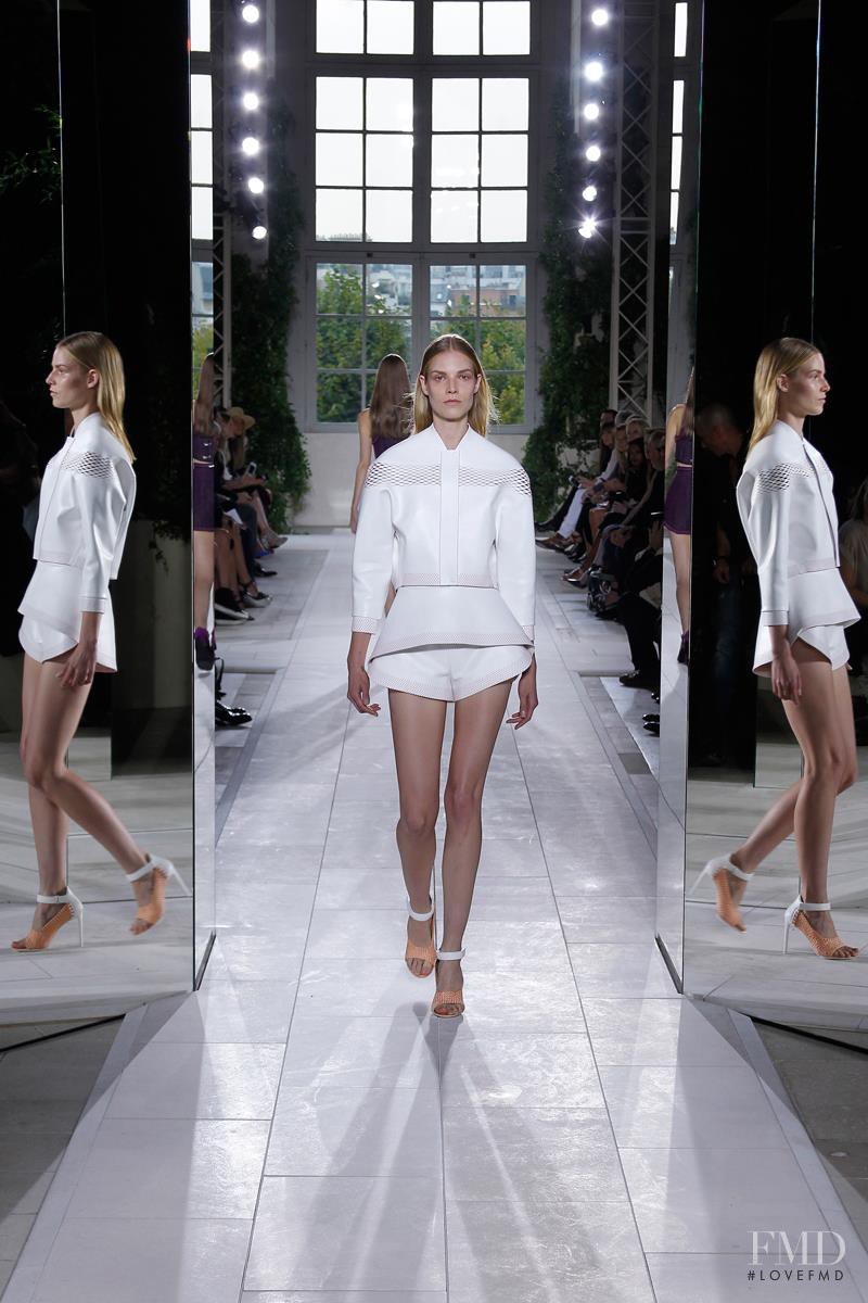 Suvi Koponen featured in  the Balenciaga fashion show for Spring/Summer 2014