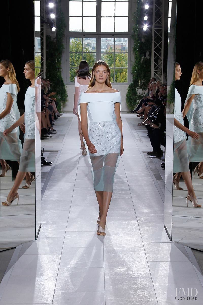 Daria Werbowy featured in  the Balenciaga fashion show for Spring/Summer 2014