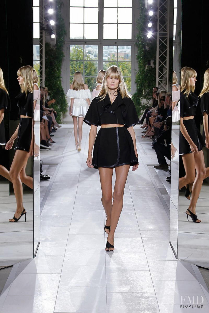 Julia Stegner featured in  the Balenciaga fashion show for Spring/Summer 2014