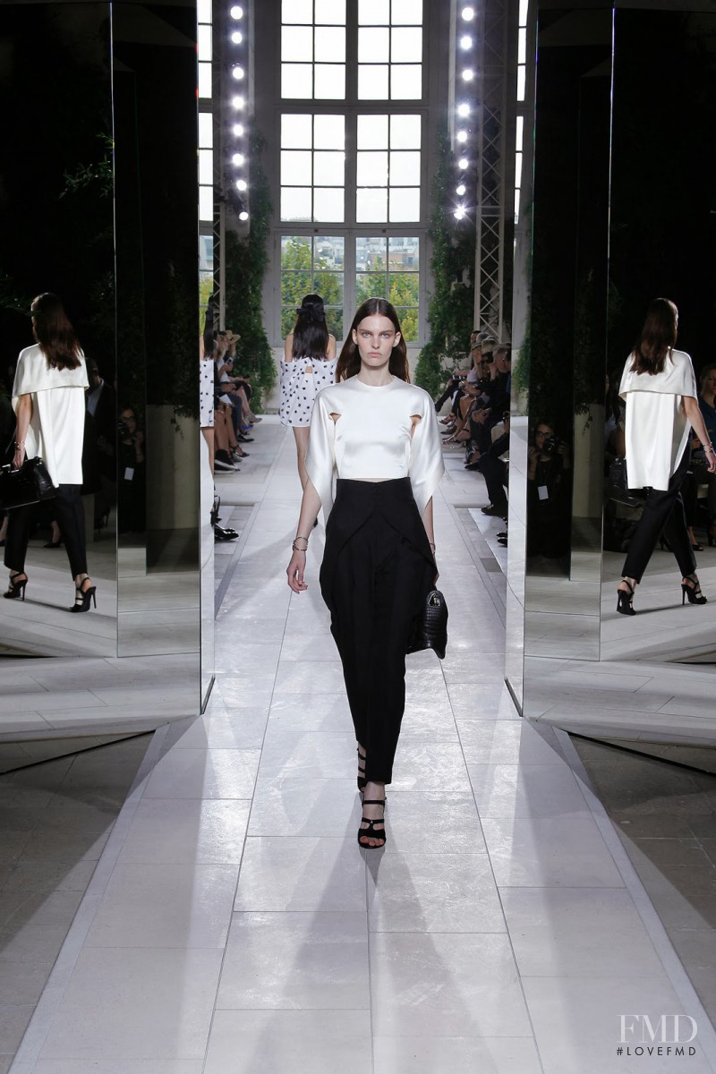 Lisa Verberght featured in  the Balenciaga fashion show for Spring/Summer 2014