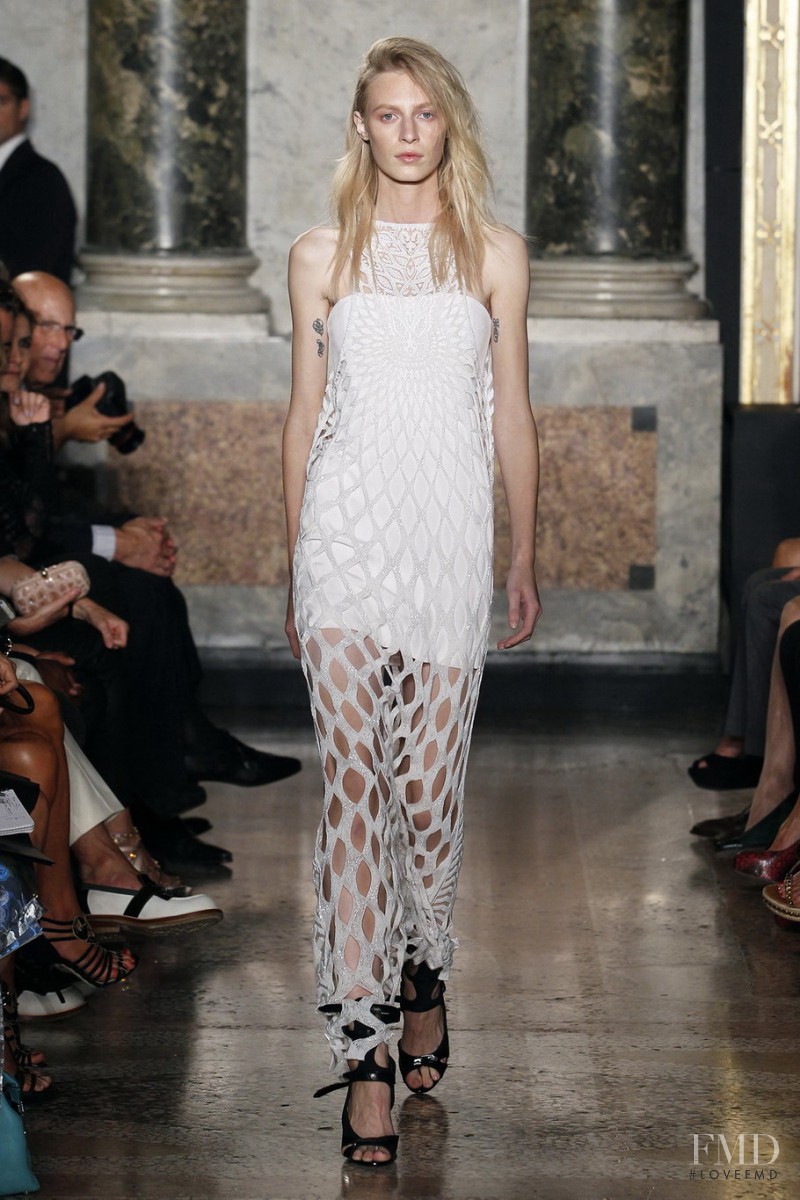 Julia Nobis featured in  the Pucci fashion show for Spring/Summer 2014