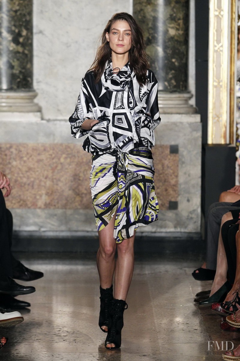 Kati Nescher featured in  the Pucci fashion show for Spring/Summer 2014