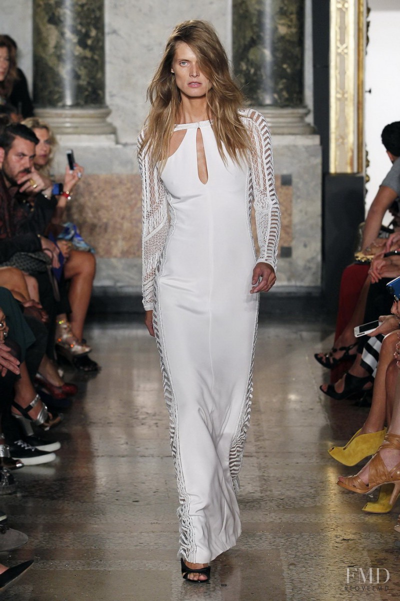 Malgosia Bela featured in  the Pucci fashion show for Spring/Summer 2014