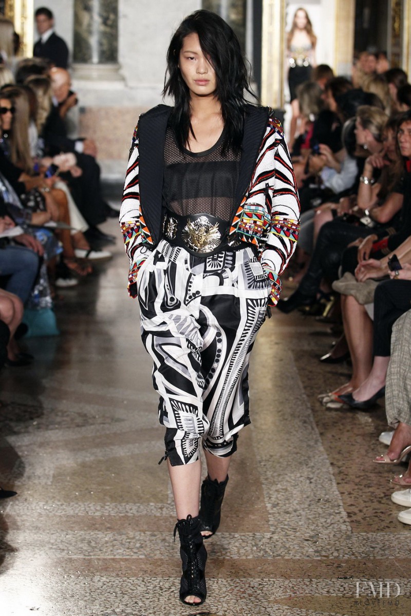 Chiharu Okunugi featured in  the Pucci fashion show for Spring/Summer 2014