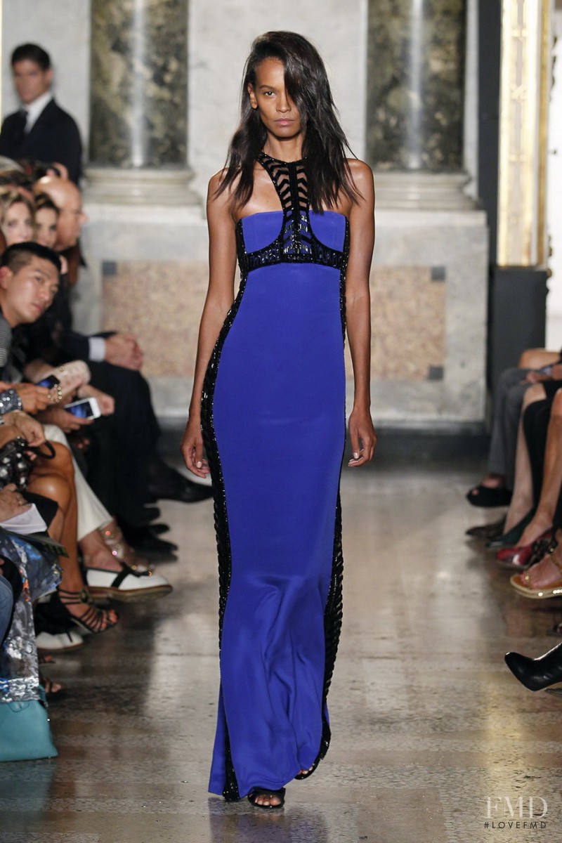 Liya Kebede featured in  the Pucci fashion show for Spring/Summer 2014