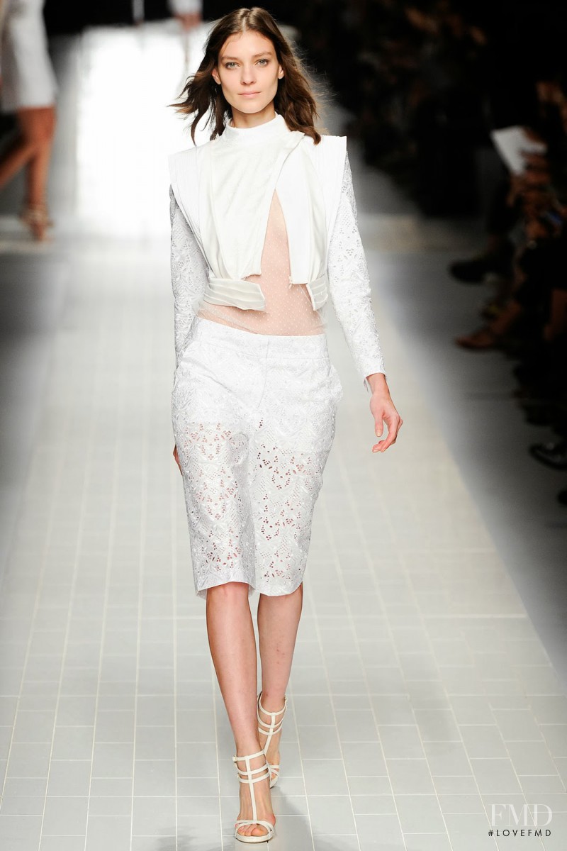 Kati Nescher featured in  the Blumarine fashion show for Spring/Summer 2014