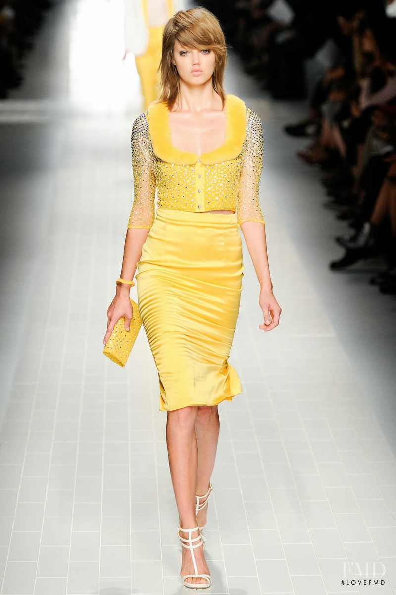 Lindsey Wixson featured in  the Blumarine fashion show for Spring/Summer 2014