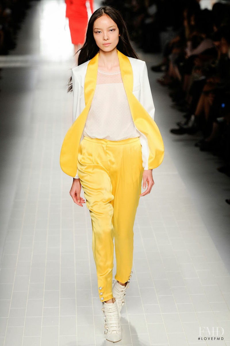 Fei Fei Sun featured in  the Blumarine fashion show for Spring/Summer 2014