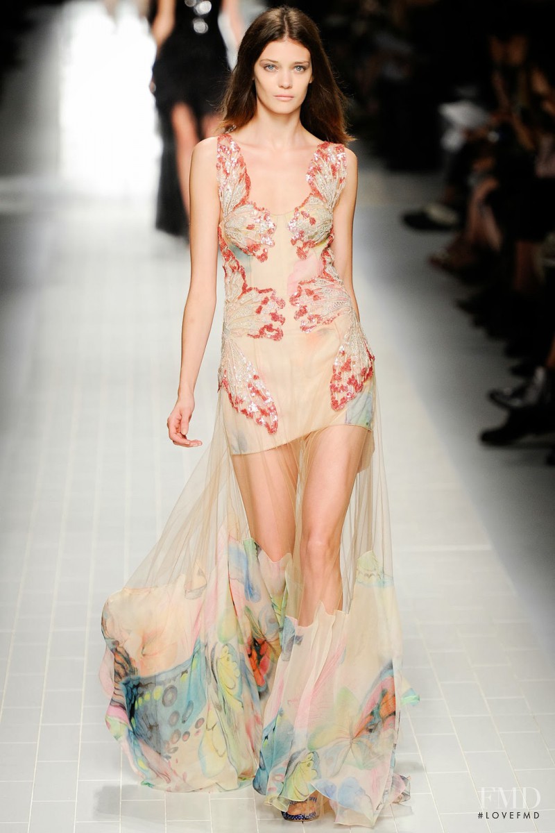 Diana Moldovan featured in  the Blumarine fashion show for Spring/Summer 2014