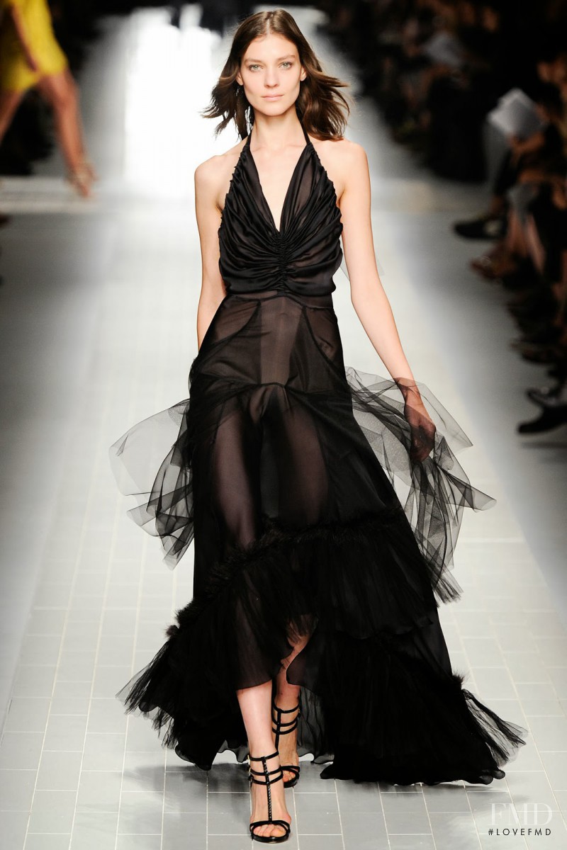 Kati Nescher featured in  the Blumarine fashion show for Spring/Summer 2014