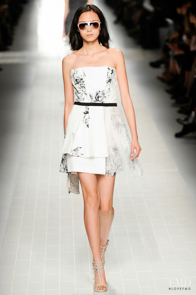 Xiao Wen Ju featured in  the Blumarine fashion show for Spring/Summer 2014
