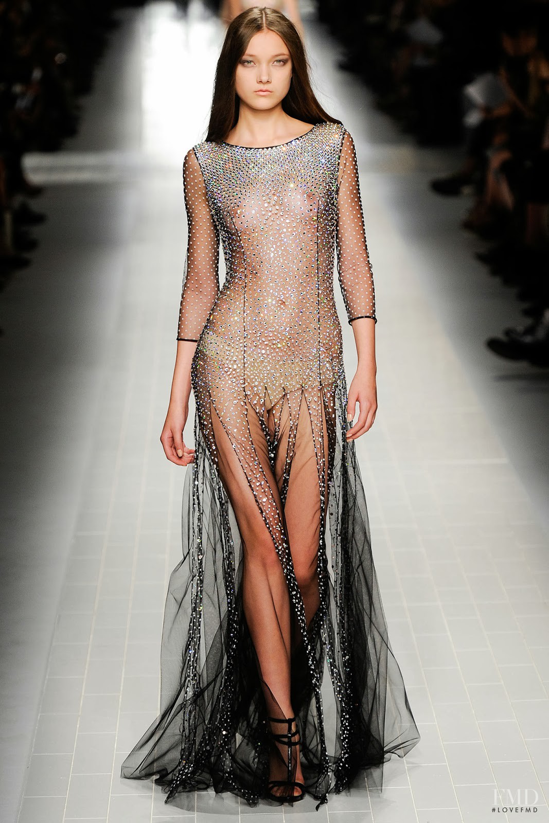 Yumi Lambert featured in the Blumarine fashion show for Spring/Summer 2014.