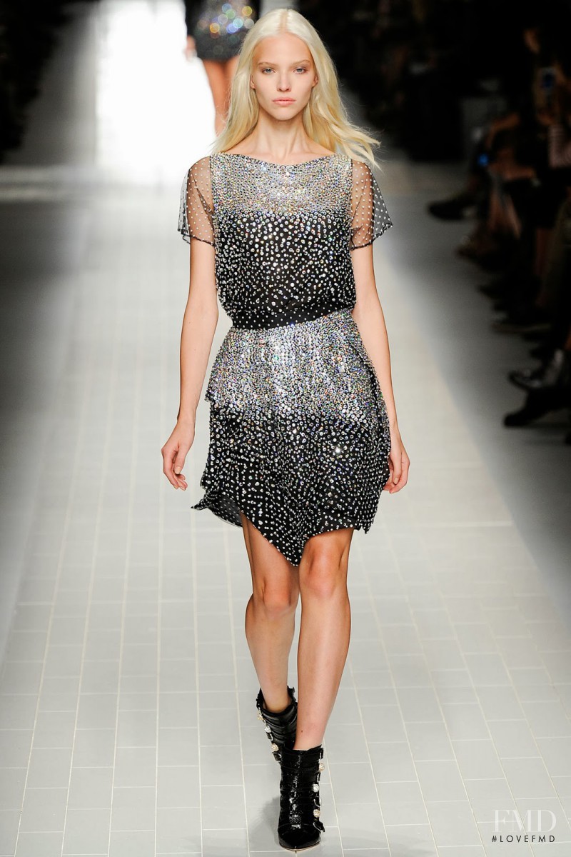 Sasha Luss featured in  the Blumarine fashion show for Spring/Summer 2014