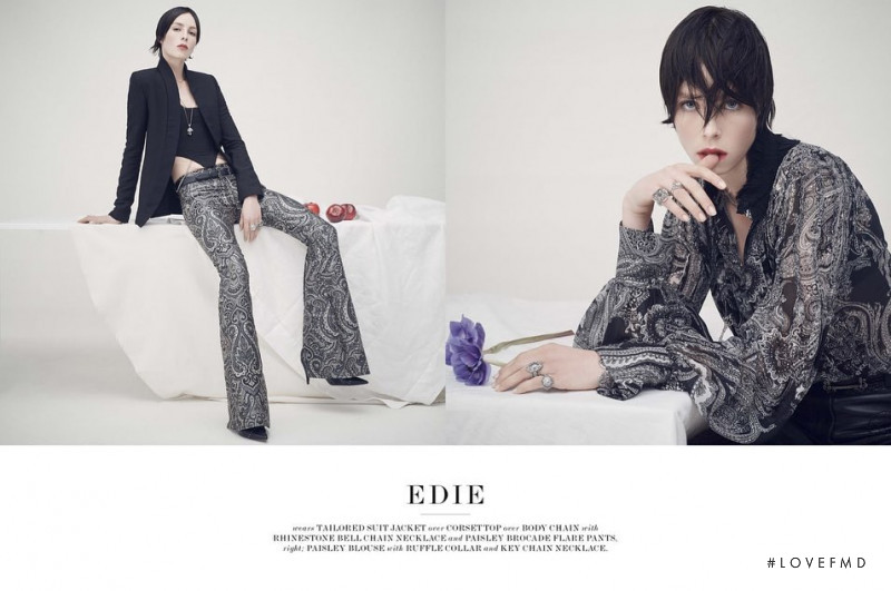 Edie Campbell featured in  the Zara Woman Studio advertisement for Spring/Summer 2022