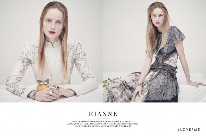 Rianne Van Rompaey featured in  the Zara Woman Studio advertisement for Spring/Summer 2022