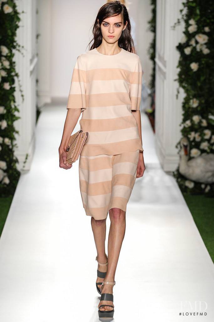 Magda Laguinge featured in  the Mulberry fashion show for Spring/Summer 2014