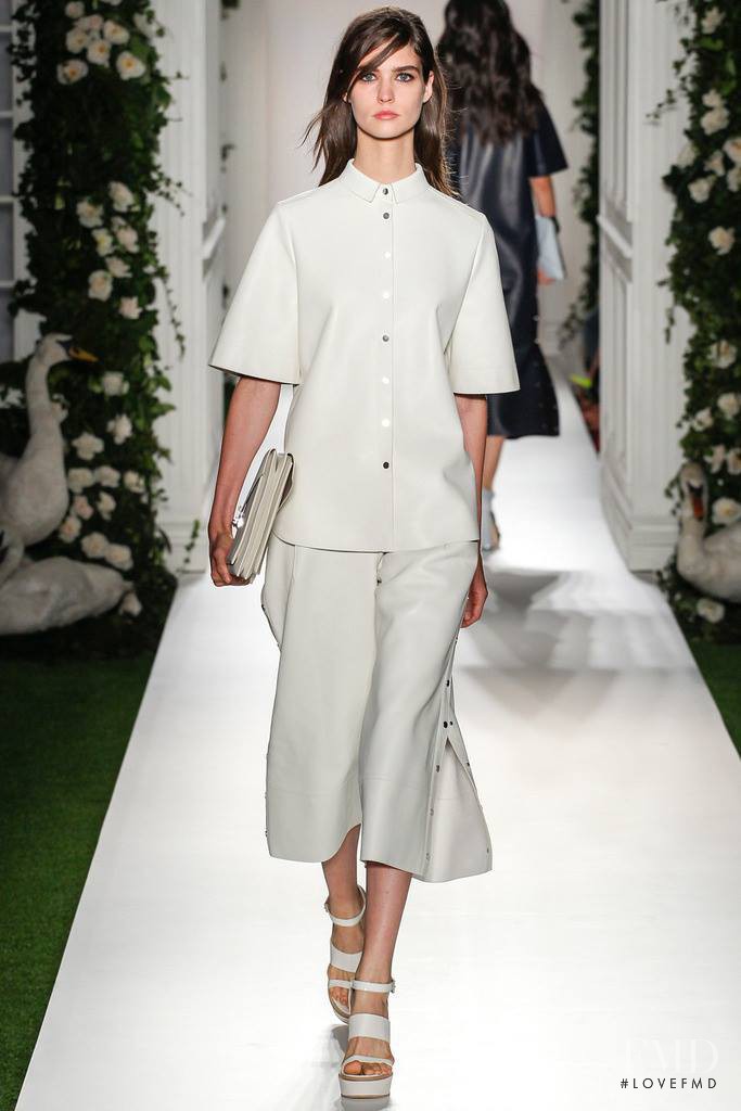 Manon Leloup featured in  the Mulberry fashion show for Spring/Summer 2014