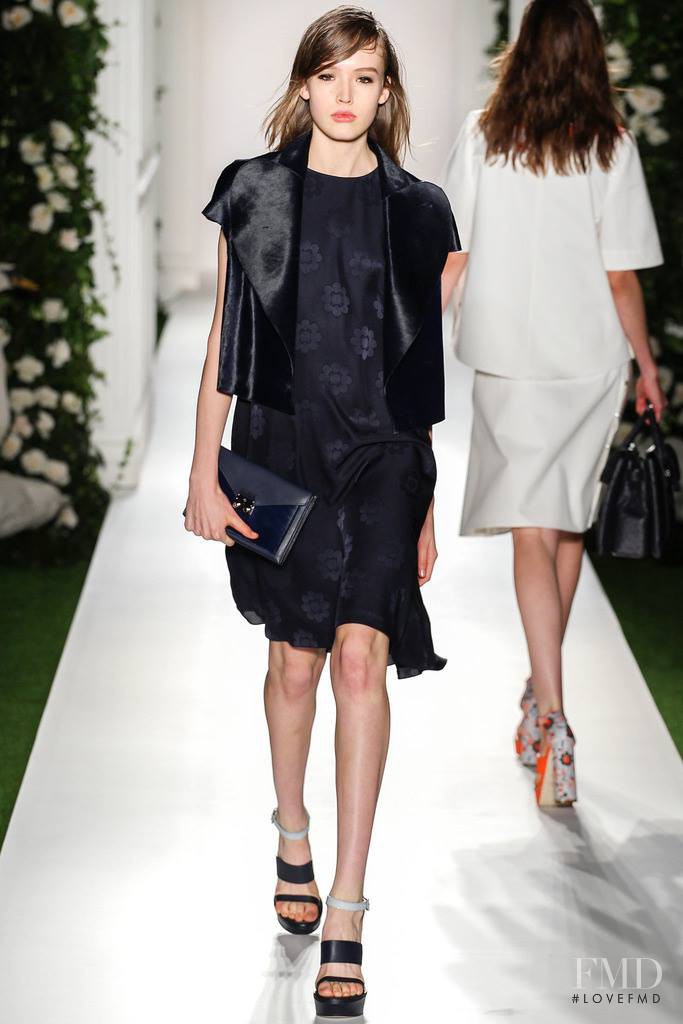 Maddison Brown featured in  the Mulberry fashion show for Spring/Summer 2014