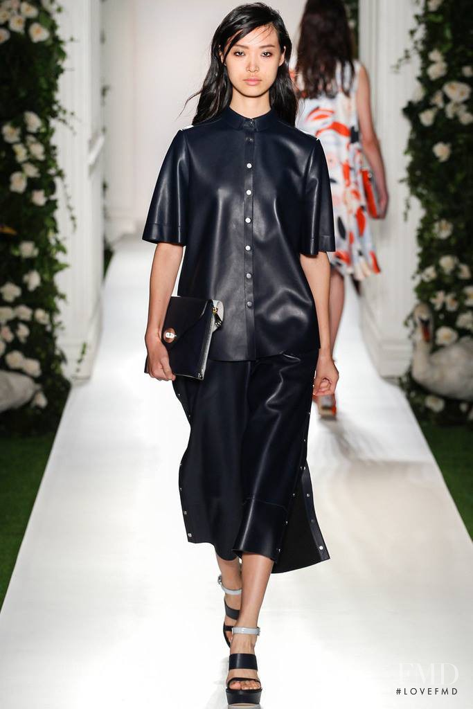Tian Yi featured in  the Mulberry fashion show for Spring/Summer 2014