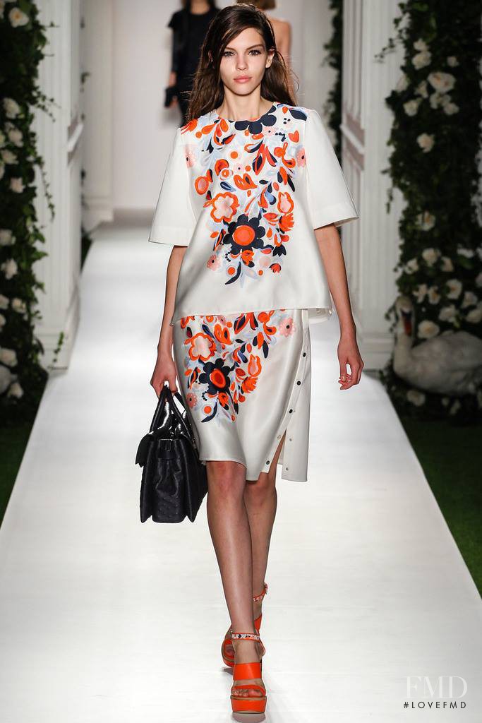 Kate Bogucharskaia featured in  the Mulberry fashion show for Spring/Summer 2014