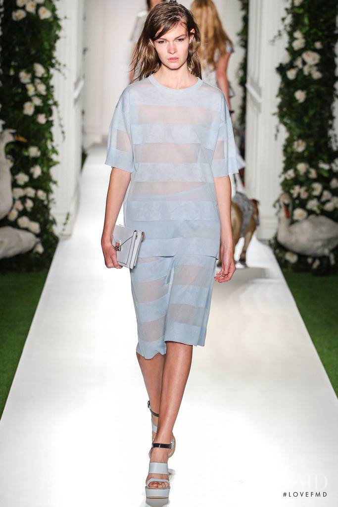 Kriss Barupa featured in  the Mulberry fashion show for Spring/Summer 2014