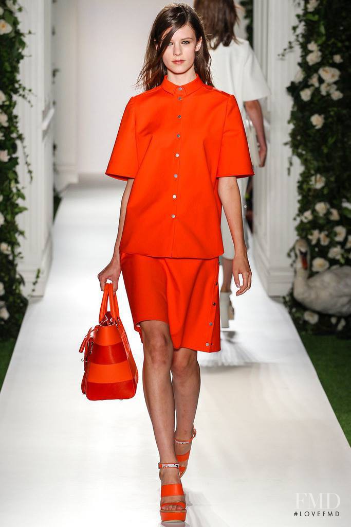 Kayley Chabot featured in  the Mulberry fashion show for Spring/Summer 2014