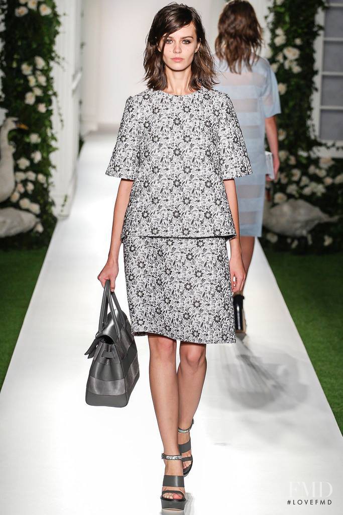 Marta Dyks featured in  the Mulberry fashion show for Spring/Summer 2014