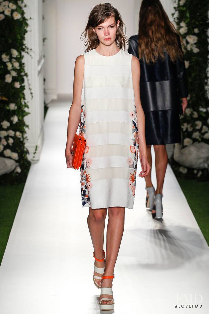 Kriss Barupa featured in  the Mulberry fashion show for Spring/Summer 2014