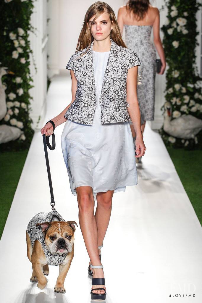 Emily Astrup featured in  the Mulberry fashion show for Spring/Summer 2014