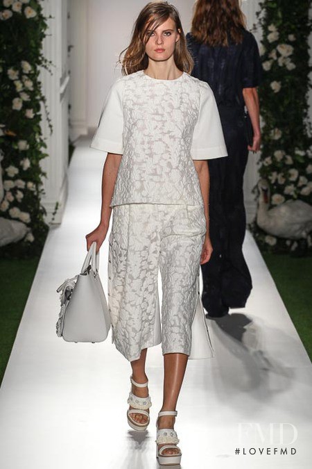 Tilda Lindstam featured in  the Mulberry fashion show for Spring/Summer 2014