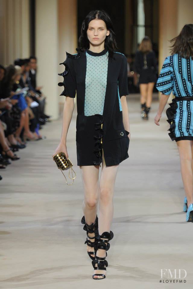Katlin Aas featured in  the Emanuel Ungaro fashion show for Spring/Summer 2014
