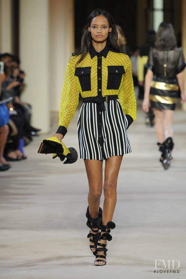 Malaika Firth featured in  the Emanuel Ungaro fashion show for Spring/Summer 2014