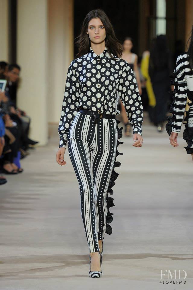 Manon Leloup featured in  the Emanuel Ungaro fashion show for Spring/Summer 2014