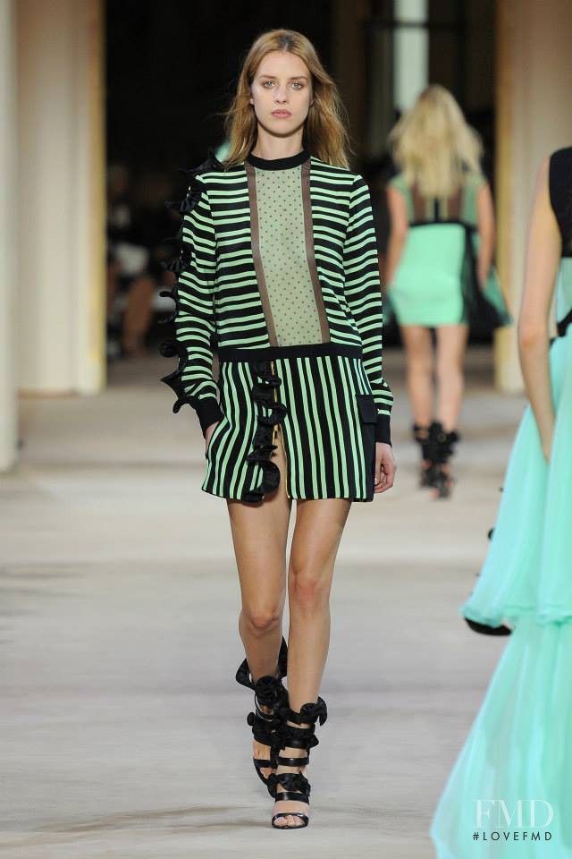 Julia Frauche featured in  the Emanuel Ungaro fashion show for Spring/Summer 2014