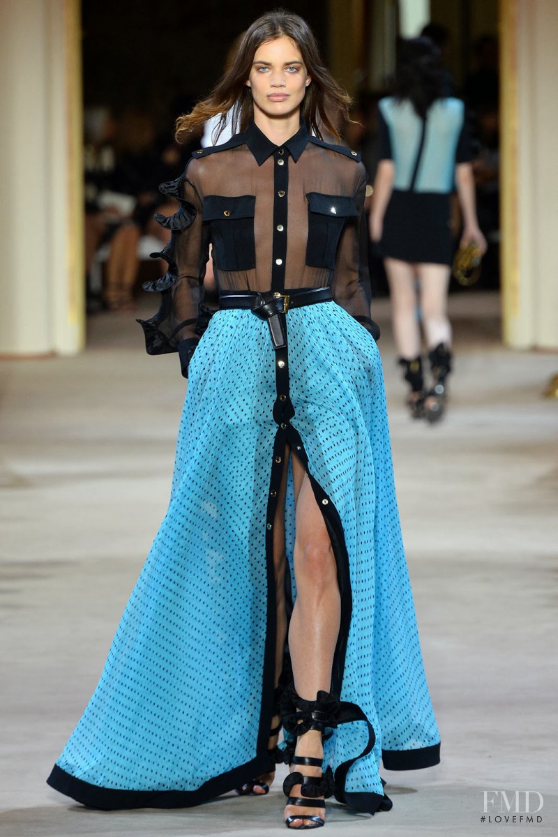 Rianne ten Haken featured in  the Emanuel Ungaro fashion show for Spring/Summer 2014
